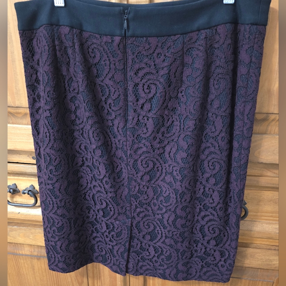 Plum Midi Pencil Skirt By Ann Taylor LOFT